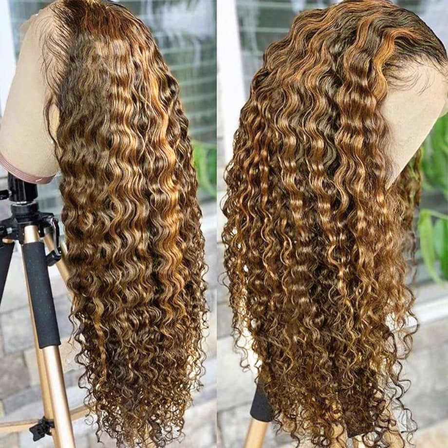 Human Hair Highlight Lace Frontal Wig