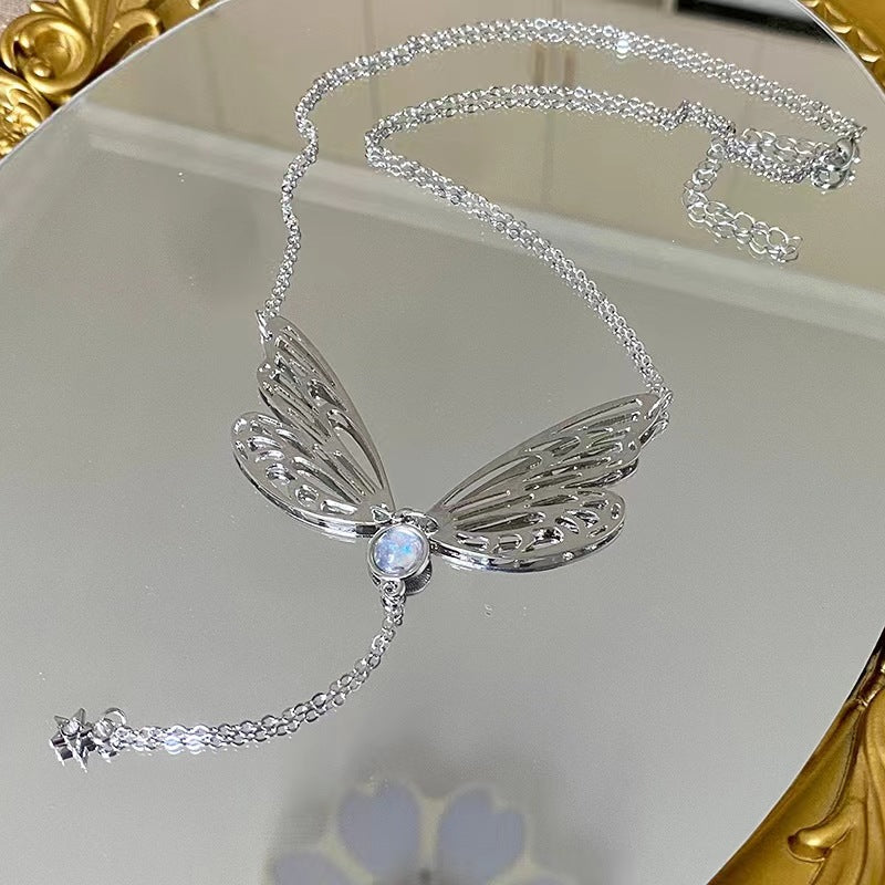 Elegant Butterfly Wings XINGX Tassel Clavicle Chain