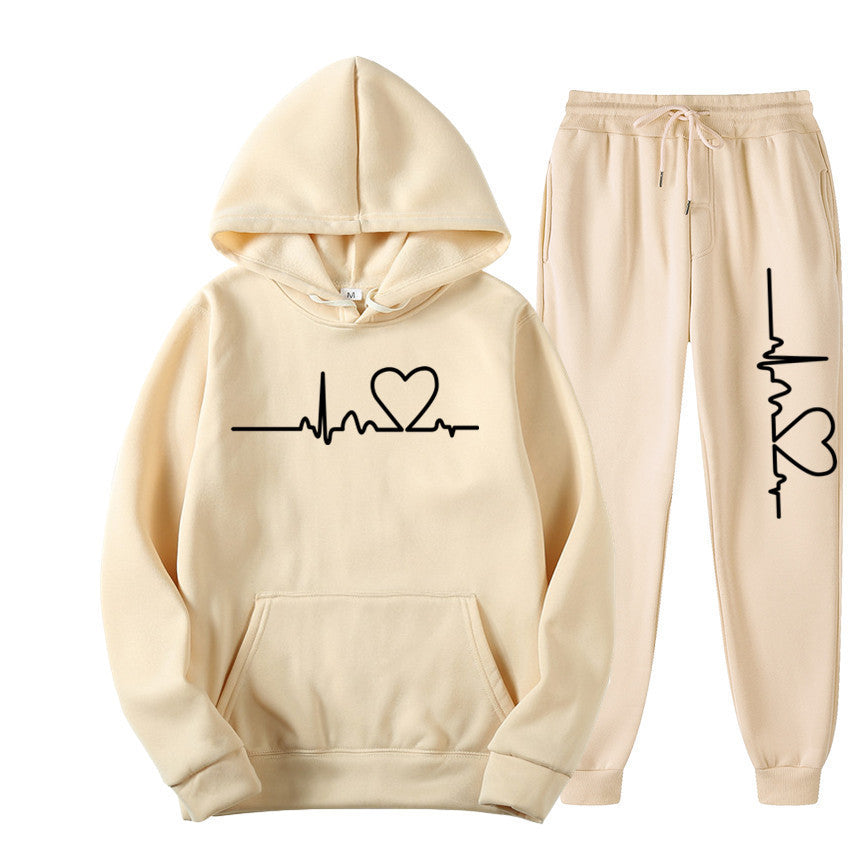 Unisex Fleece-lined Sweater Suit Hoodie