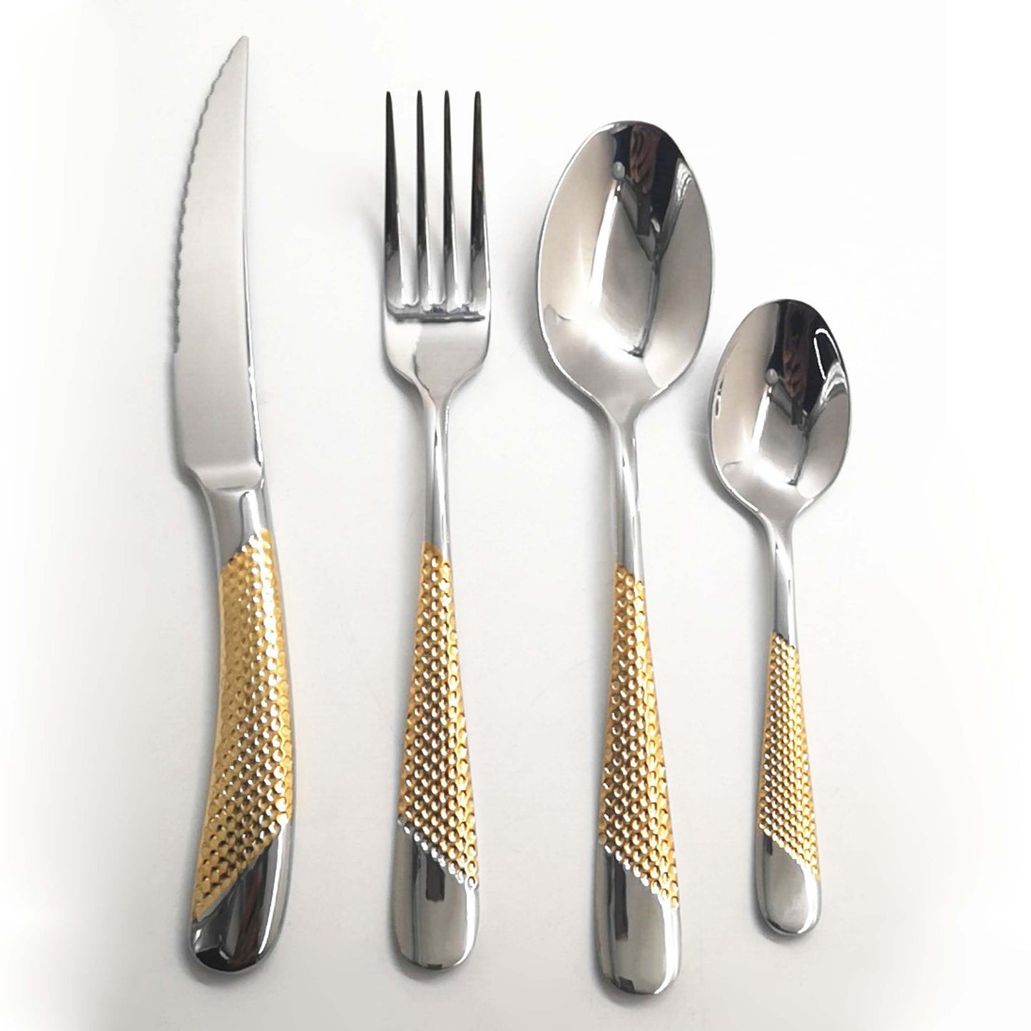 Titanium plated stainless steel tableware set