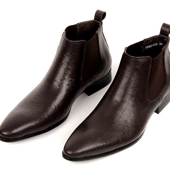 Formal Leather Boots Pointed Toe