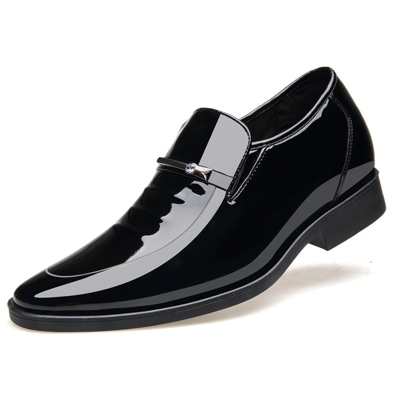 Formal bright leather men's shoes