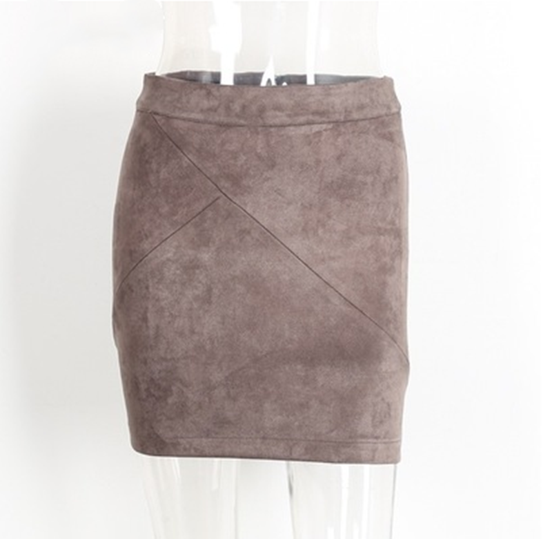 Suede Women's Pencil Mini Skirt