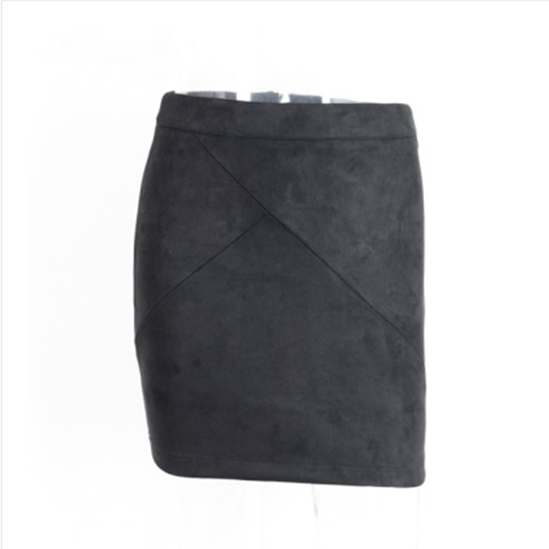 Suede Women's Pencil Mini Skirt