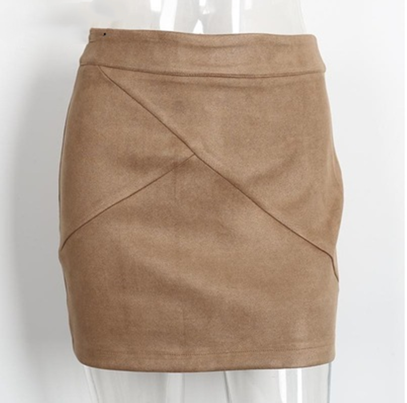 Suede Women's Pencil Mini Skirt