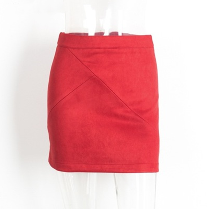 Suede Women's Pencil Mini Skirt