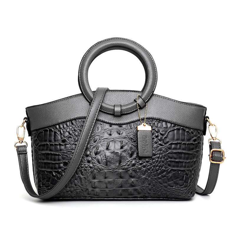 Luxury Leather Women Handbag Crocodile Print