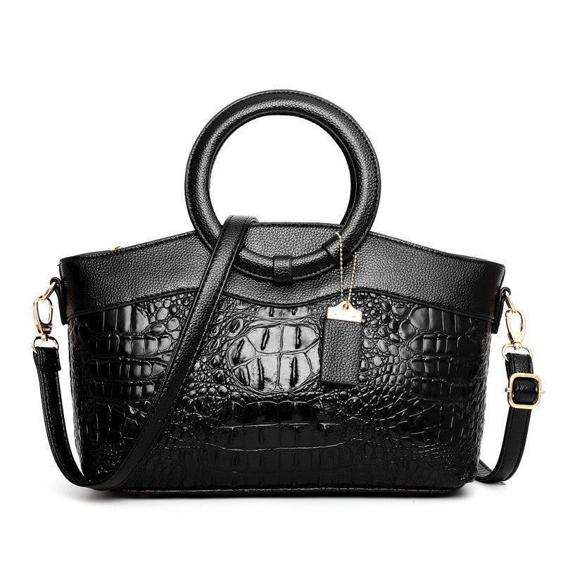 Luxury Leather Women Handbag Crocodile Print