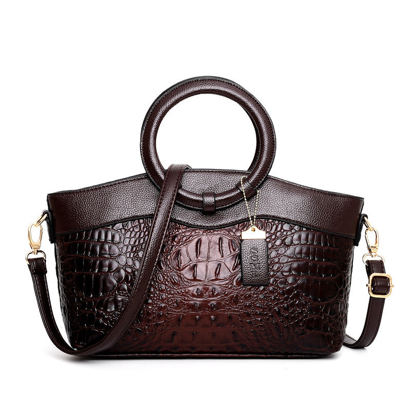 Luxury Leather Women Handbag Crocodile Print