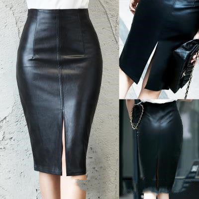 Women PU Leather Skirt