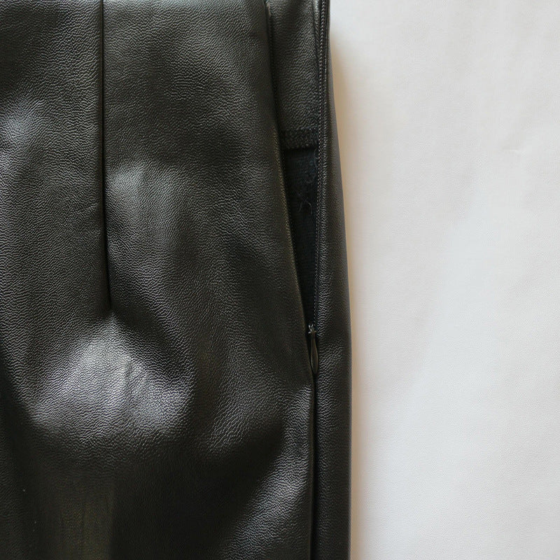 Women PU Leather Skirt
