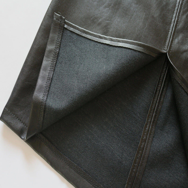 Women PU Leather Skirt