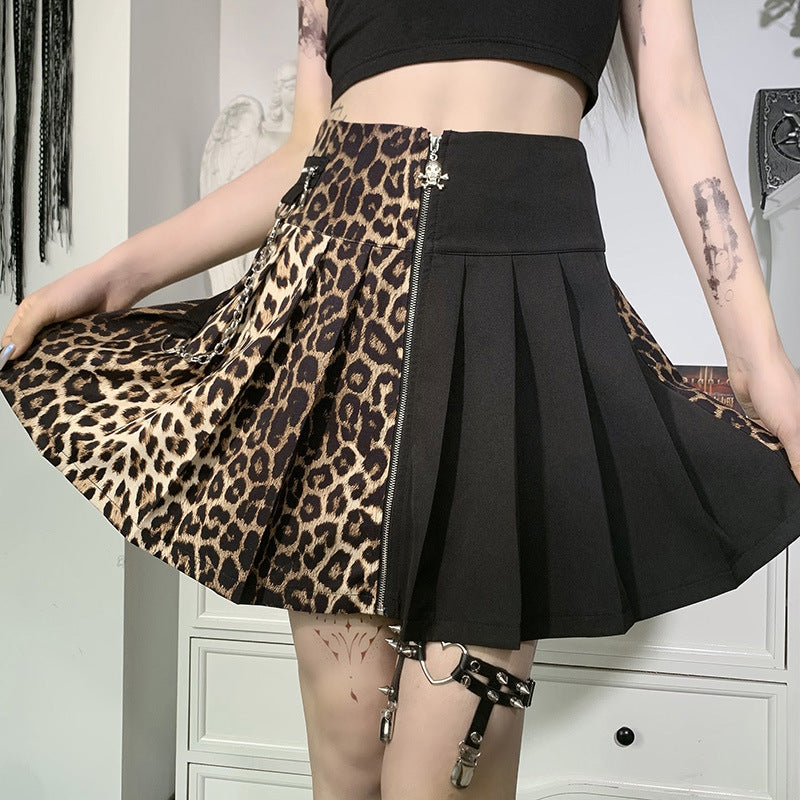 Leopard Mini Fashion Gothic Skirt