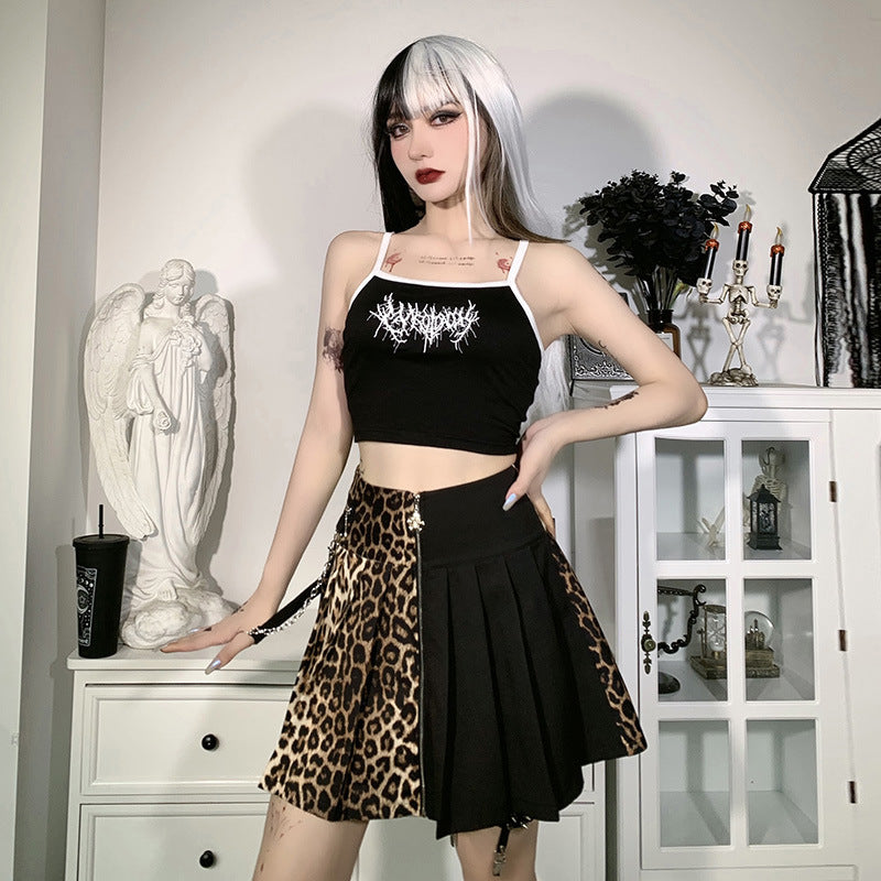 Leopard Mini Fashion Gothic Skirt