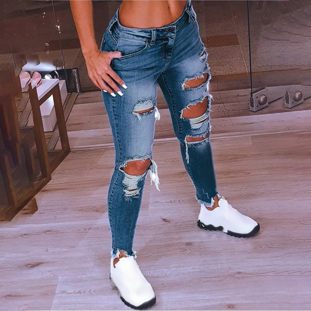 Sexy Ripped Jeans For Women