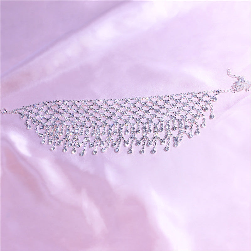 Huaman Diamond Shiny Rhinestone Necklace