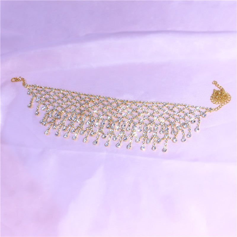 Huaman Diamond Shiny Rhinestone Necklace