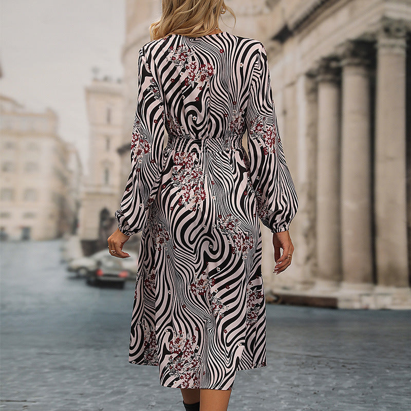 Zebra Printed Fashion Dress
