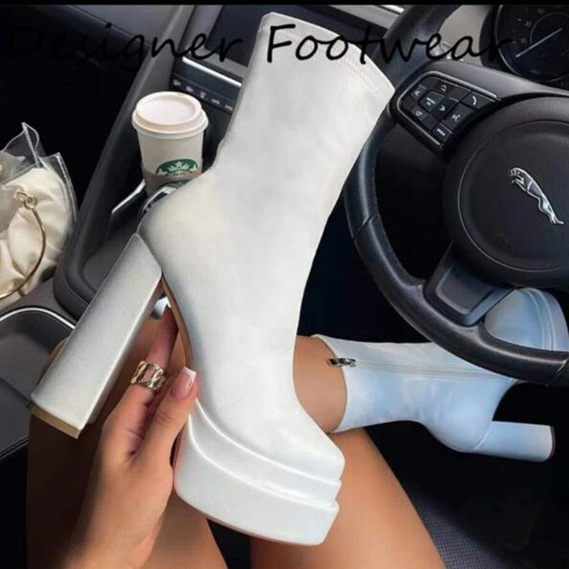 Retro High Heels Boots