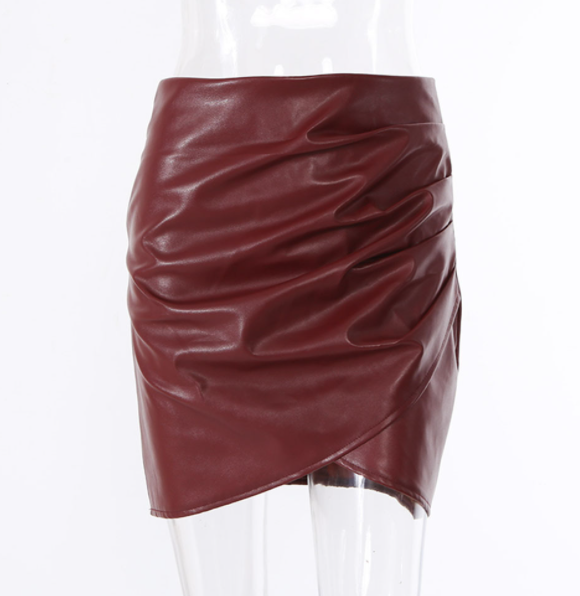Women's PU Leather Skirt