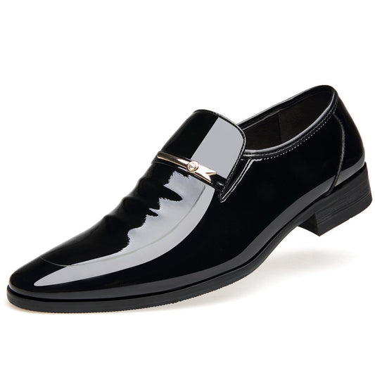 Formal bright leather men's shoes