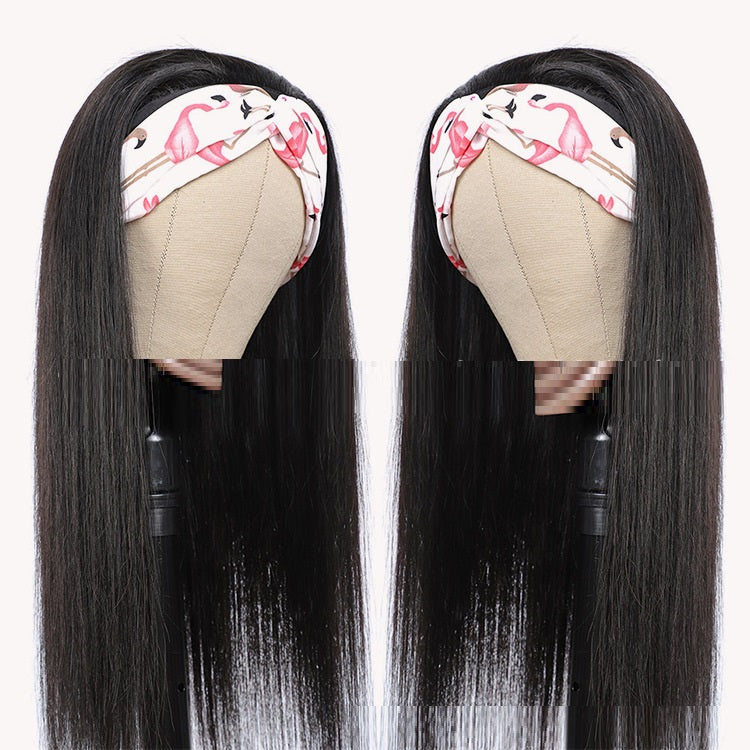 Human Hair Straight With Headband