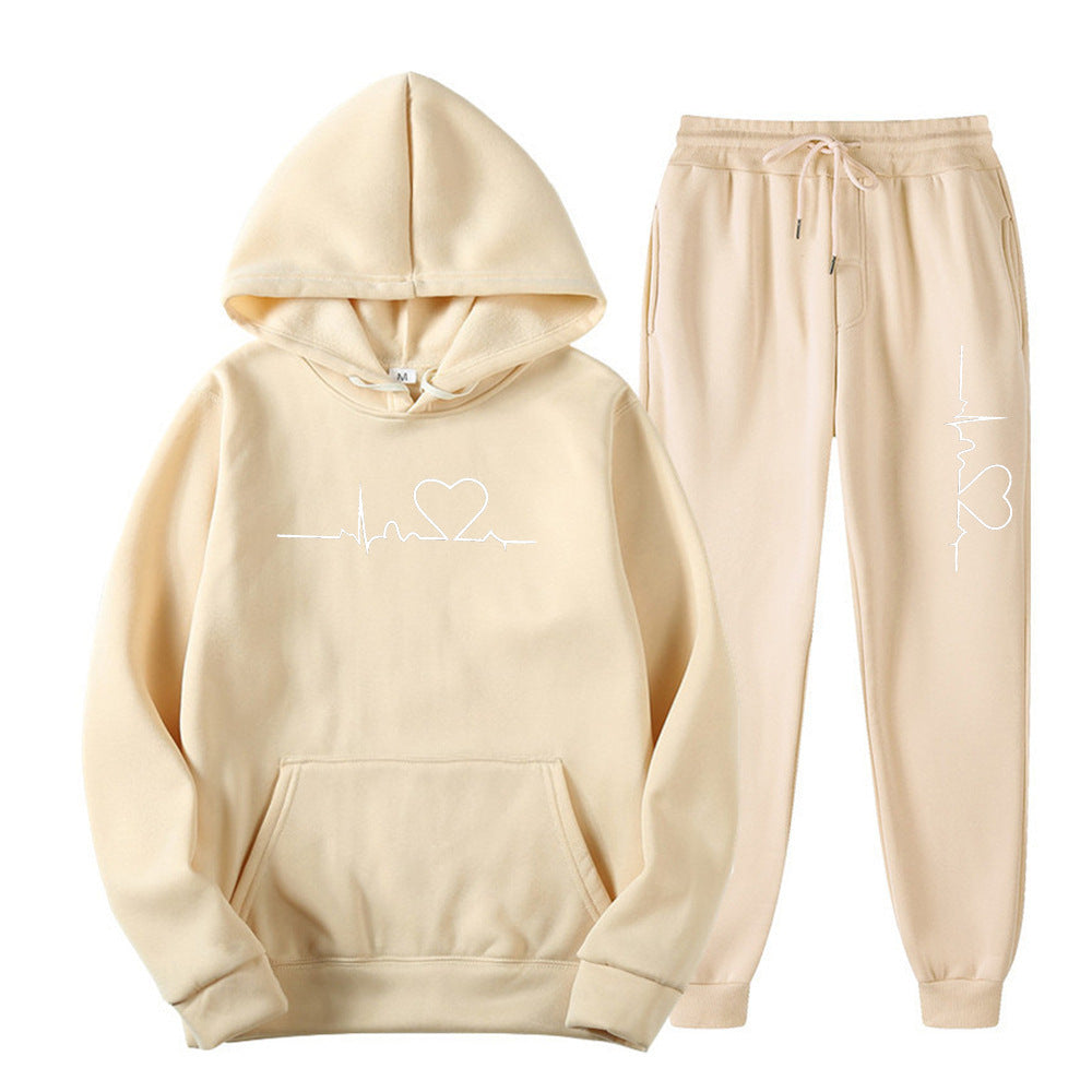 Unisex Fleece-lined Sweater Suit Hoodie