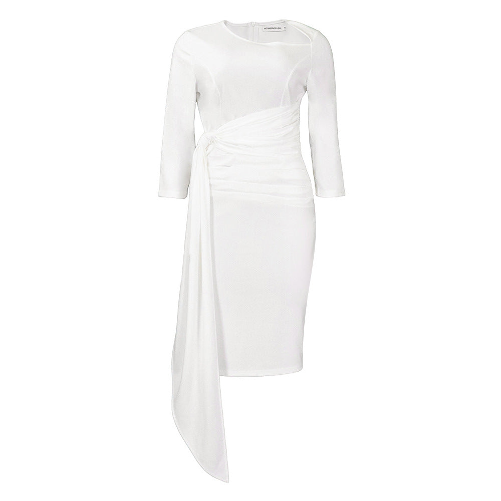 Pleated Wrapped Dress