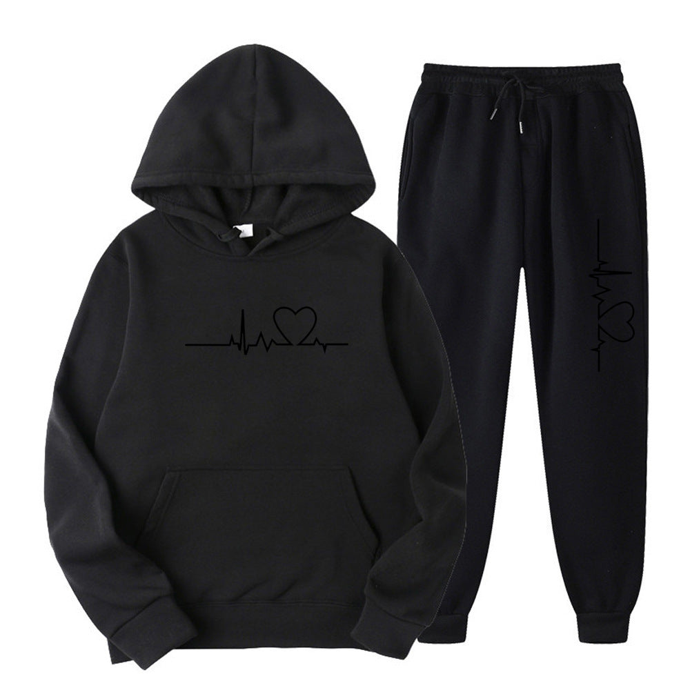 Unisex Fleece-lined Sweater Suit Hoodie