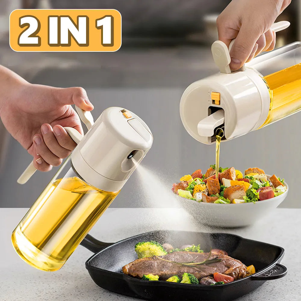 2 In 1 Oil Sprayer Bottle Oil Dispenser