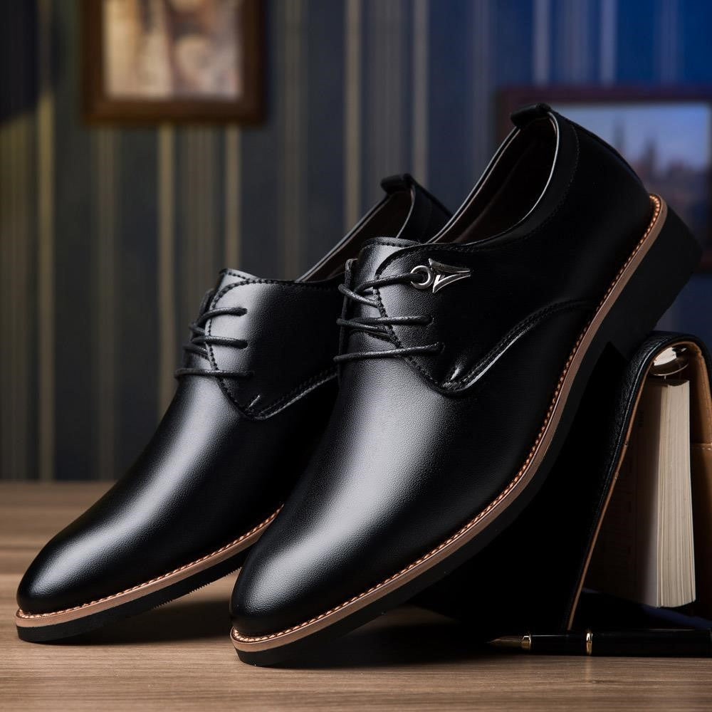 Men's Leather Shoes Formal Lace-up