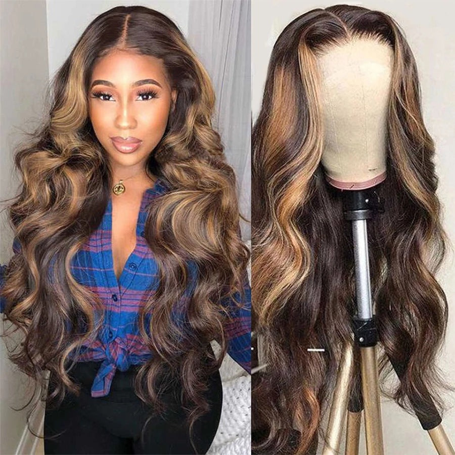 Body Wave Highlight Human Hair Wig