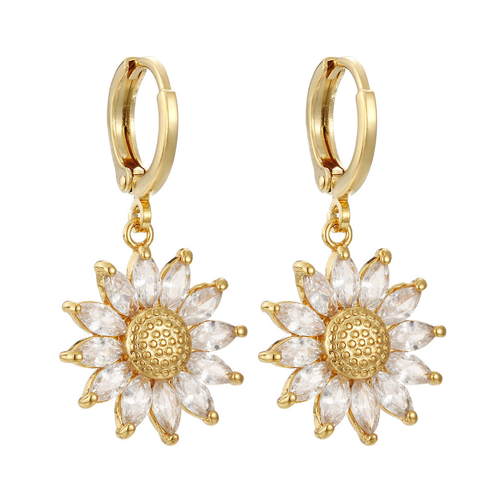 Creative Design Sunflower Earrings For Women