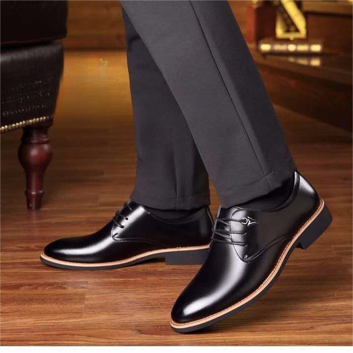 Men's Leather Shoes Formal Lace-up