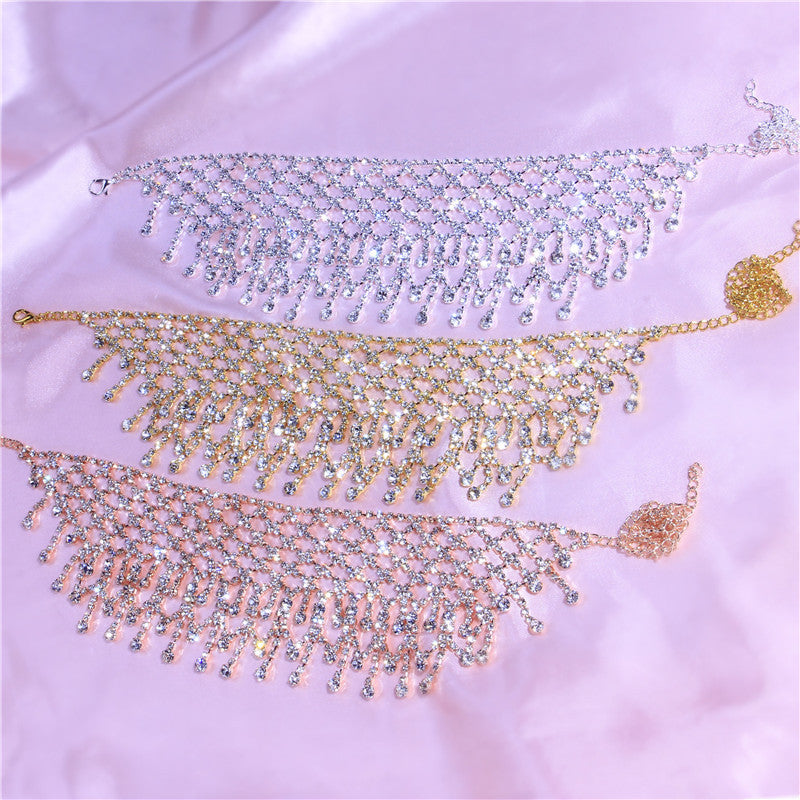 Huaman Diamond Shiny Rhinestone Necklace