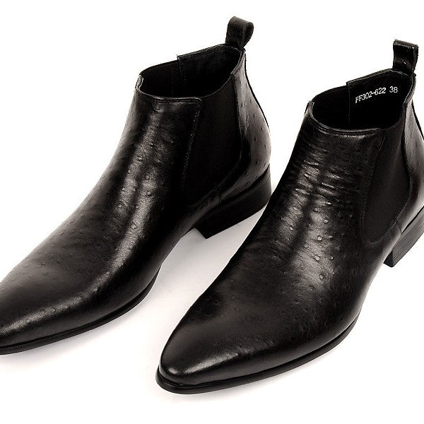 Formal Leather Boots Pointed Toe