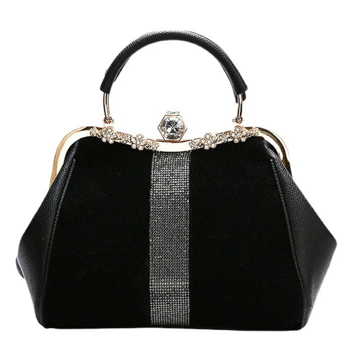 Diamond-embedded Handbag