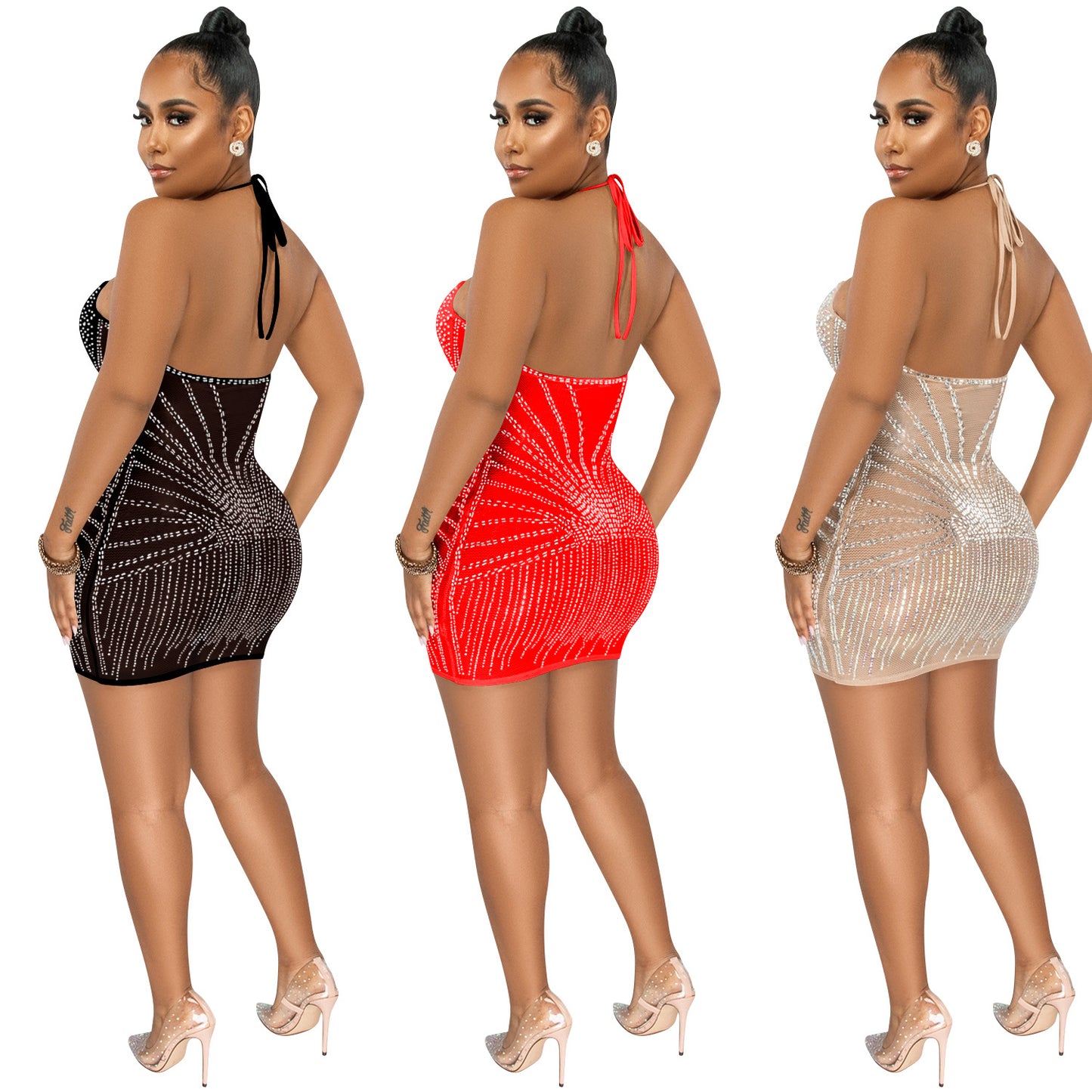 Sexy Rhinestone Party Dress