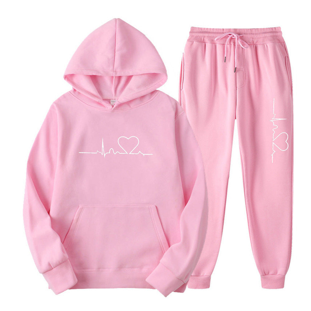 Unisex Fleece-lined Sweater Suit Hoodie