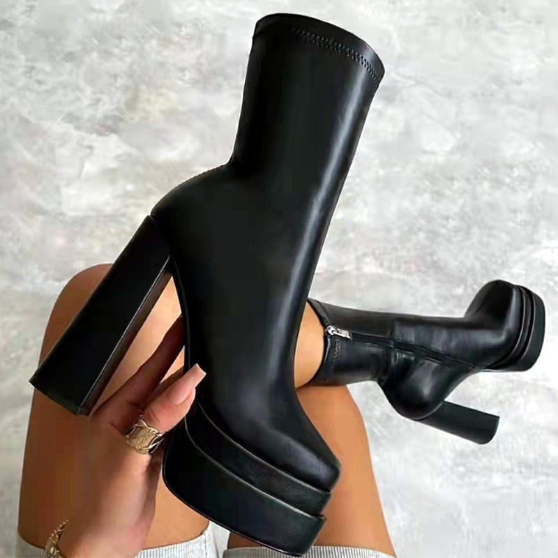 Retro High Heels Boots