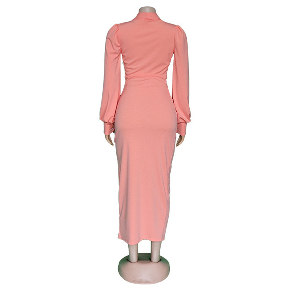 Long-sleeved Office Dress
