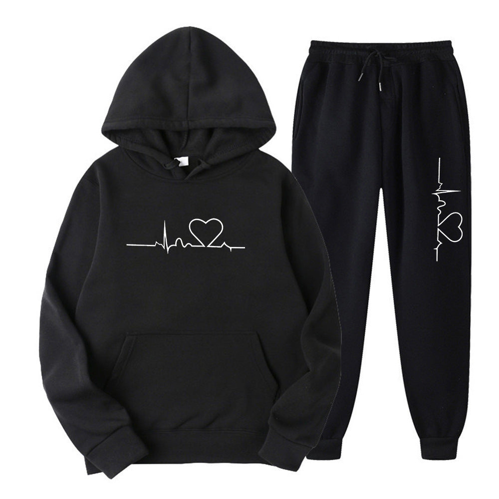 Unisex Fleece-lined Sweater Suit Hoodie