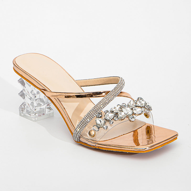 Sophie Rhinestones Wedge Sandals