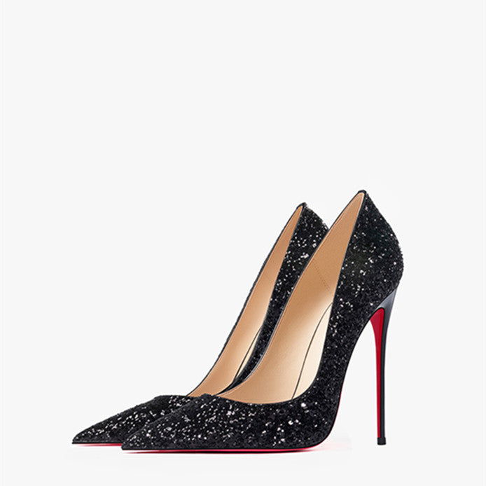 Super Pointed High Heels Women's Sequins Pump