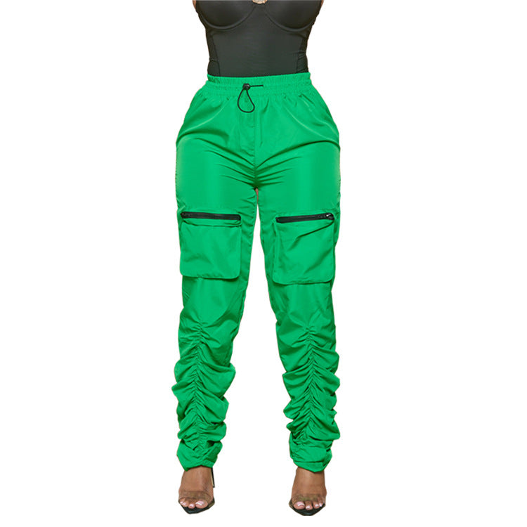 Casual Zipper Paket Cargo Pants