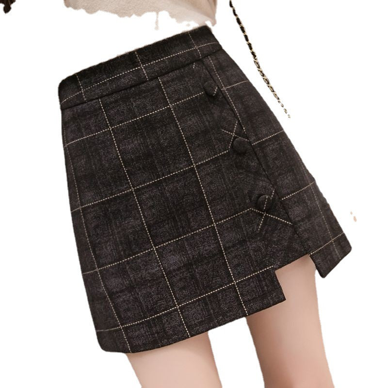 Woolen Mini Skirt