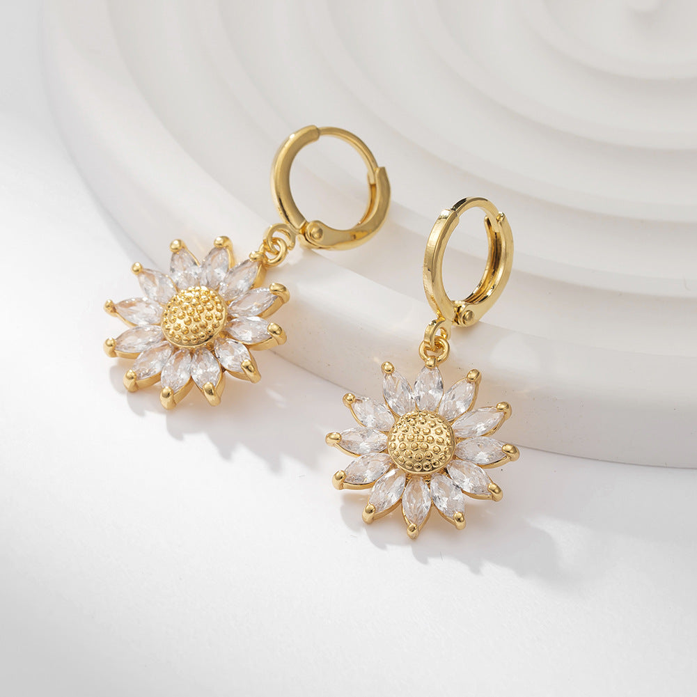 Creative Design Sunflower Earrings For Women