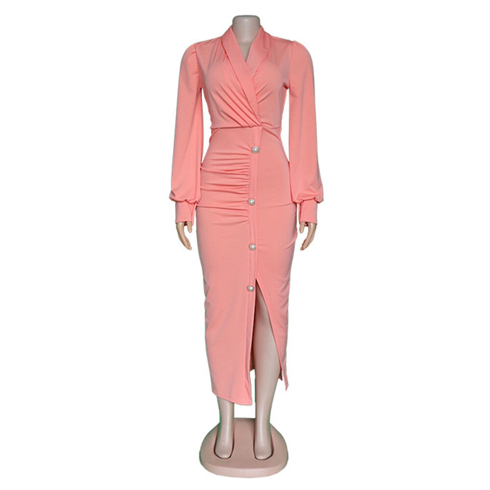 Long-sleeved Office Dress