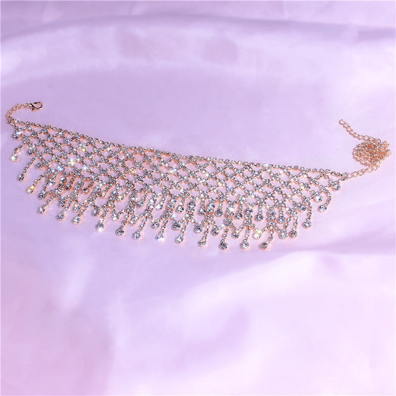 Huaman Diamond Shiny Rhinestone Necklace