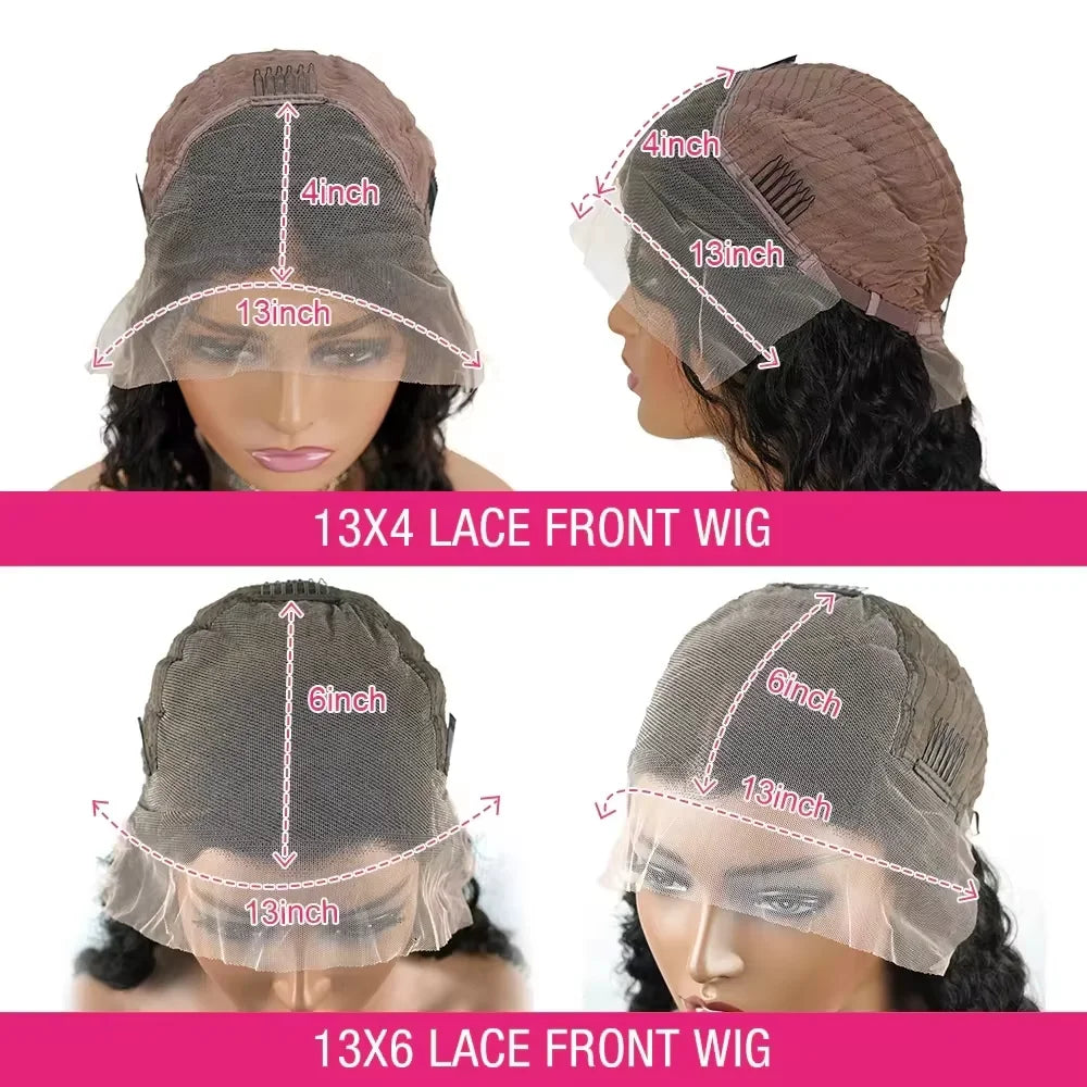 Deep Wave 6x4 Glueless Wig Human Hair Ready To Wear Lace Frontal Curly Highlight Ombre 4/27 Preplucked Hairline Pre Cut